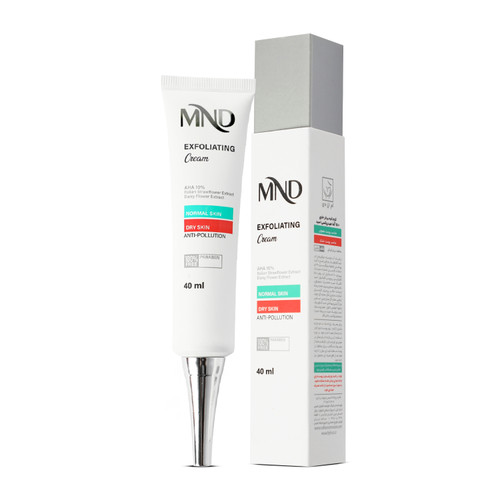 کرم لایهبردار حاوی 10% آلفاهیدروکسی اسید مناسب پوست معمولی و خشک ام ان دی 40 میلیلیتر
