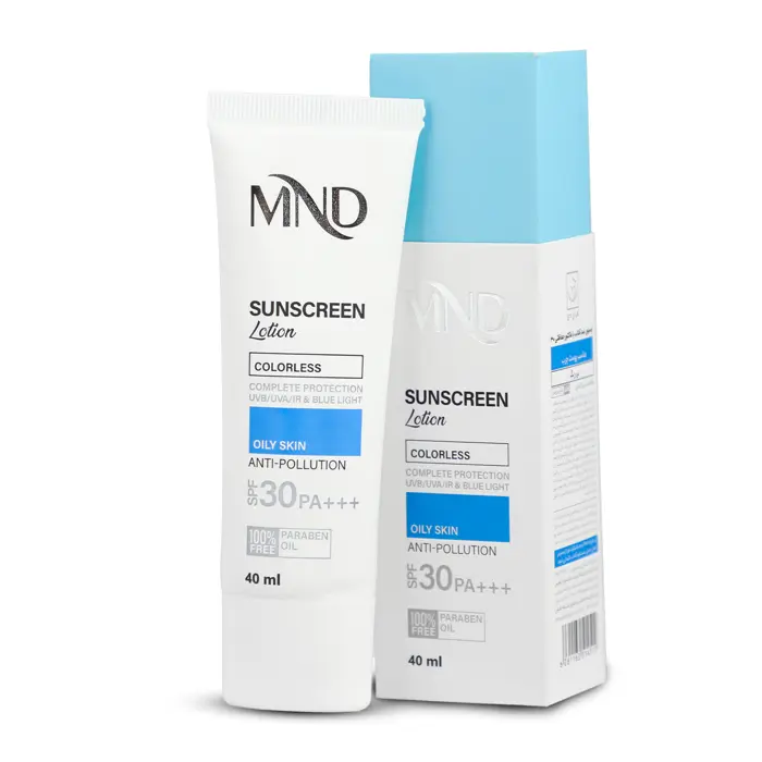 لوسیون ضدآفتاب با فاکتور حفاظتی 30 (SPF 30) مناسب پوست چرب ام ان دی 40 میلی‌لیتر