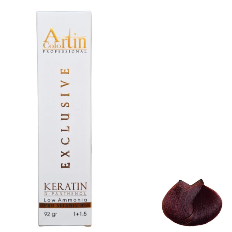 رنگ مو آرتین شماره 4.75 حجم 100 میلی لیتر رنگ قهوه ای فندقی