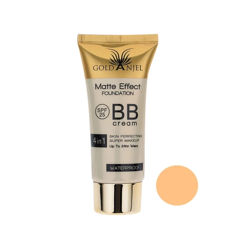 کرم پودر BB مایع SPF25 گلد آنجل مدل 4in1 شماره 1حجم 60 میلی‌لیتر
