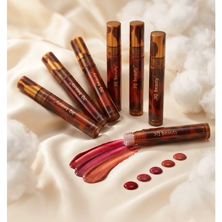 رژلب مایع براق 3 کیو بیوتی مدل پلنگی شماره 04