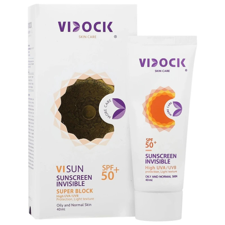 کرم ضد آفتاب صورت بیرنگ ویدوک SPF 50 مناسب برای پوست خشک حجم 40 میلیلیتر
