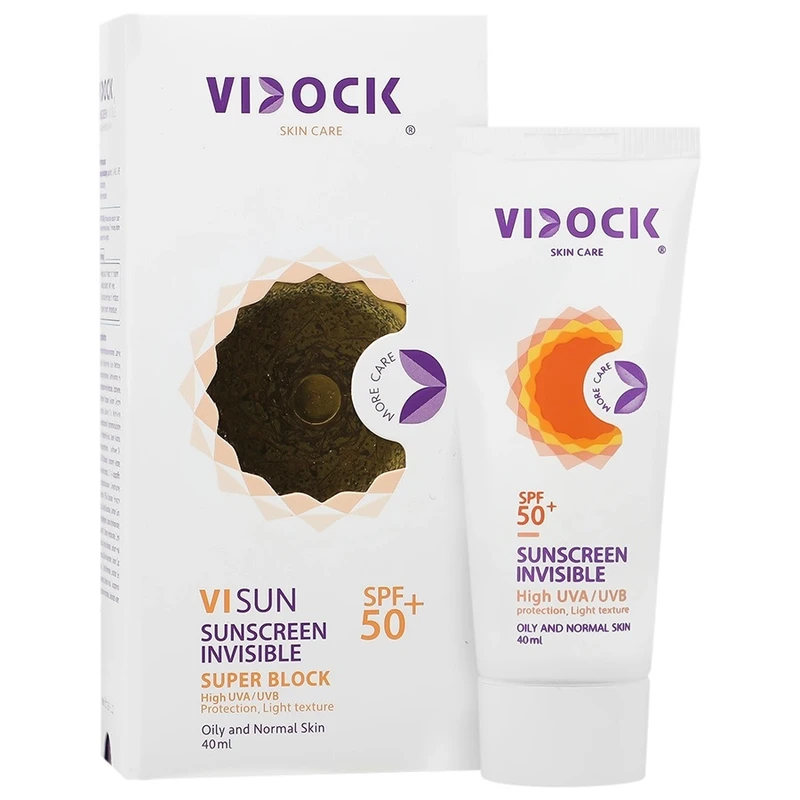 کرم ضد آفتاب صورت بی‌رنگ ویدوک SPF 50 ‌مناسب برای پوست‌ چرب حجم 40 میلی‌لیتر