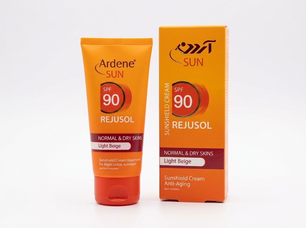 کرم ضد آفتاب رنگی بژ روشن SPF90 آردن مناسب پوست معمولی و خشک 50 گرم